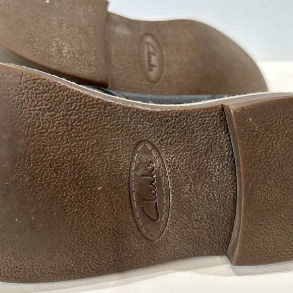 Clarks Boots Men's 10 Bushacre Two Eye Desert Chukka 15522 Blue Leather Shoes - Picture 14 of 16